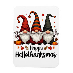 Magnet Flexible Joyeux Hallothanksmas Halloween Noël Gnomes