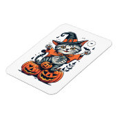 Magnet Flexible Joyeux Halloween Sorcière Chat (Côté Gauche)