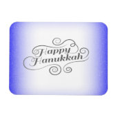 Magnet Flexible Joyeux Hanoukka 2 tons bleu blanc Arrière - plan (Horizontal)