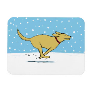 Magnet Flexible Joyeux hiver Vacances de Chien de Neige - Laborato