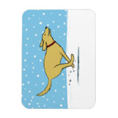 Magnet Flexible Joyeux hiver Vacances de Chien de Neige - Laborato (Vertical)