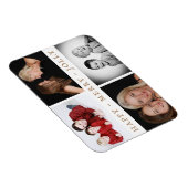 Magnet Flexible Joyeux Joyeux Jolly Famille 4 Photo Collage Holida (Côté Droit)