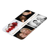 Magnet Flexible Joyeux Joyeux Jolly Famille 4 Photo Collage Holida (Côté Gauche)