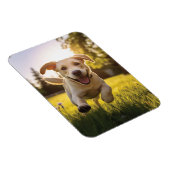 Magnet Flexible Joyeux Labrador Puppy Running (Côté Droit)