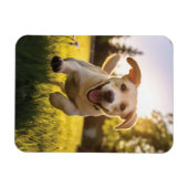 Magnet Flexible Joyeux Labrador Puppy Running (Horizontal)