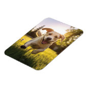 Magnet Flexible Joyeux Labrador Puppy Running (Côté Gauche)