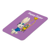 Magnet Flexible Joyeux Lapin De Pâques Avec Aimant Panier (Côté Gauche)