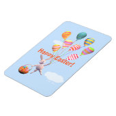 Magnet Flexible Joyeux lapin et ballons de Pâques (Côté Gauche)