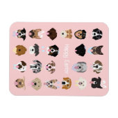 Magnet Flexible Joyeux Motif du visage de chien de Pâques (Horizontal)