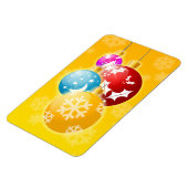 Magnet Flexible Joyeux Noël avec des ornements Festive (Côté Gauche)