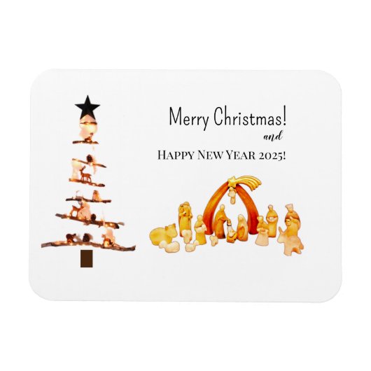 Magnet Flexible Joyeux Noël! Carte (Horizontal)