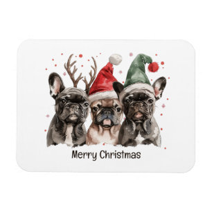 Magnet Flexible Joyeux Noël Chiens de rennes Français
