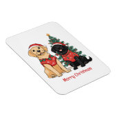 Magnet Flexible Joyeux Noël Chiens Labrador Retriever (Côté Droit)