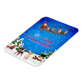 Magnet Flexible Joyeux Noël Chihuahua avec Père Noël (Côté Gauche)