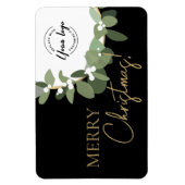 Magnet Flexible Joyeux Noël Compagnie Logo Or noir Custom Hol (Vertical)