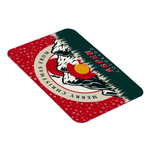 Magnet Flexible Joyeux Noël d'Aspen Colorado Souvenirs (Côté Droit)