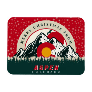 Magnet Flexible Joyeux Noël d'Aspen Colorado Souvenirs