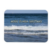 Magnet Flexible Joyeux Noël de Floride au-dessus de l'océan (Horizontal)