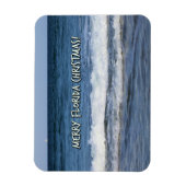 Magnet Flexible Joyeux Noël de Floride au-dessus de l'océan (Vertical)