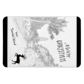 Magnet Flexible Joyeux Noël de Sanibel Island Lighthouse FL (Horizontal)