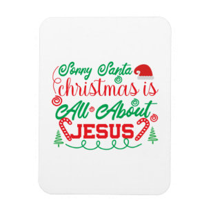 Magnet Flexible Joyeux Noël Désolé Père Noël Noël Tout Jésus