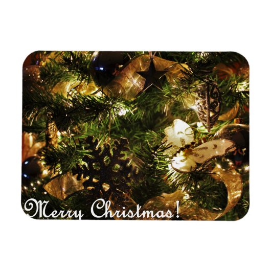 Magnet Flexible Joyeux Noël d'or (Horizontal)