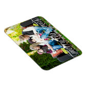 Magnet Flexible Joyeux Noël Élégant photo de script blanc (Côté Droit)