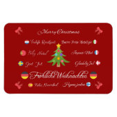 Magnet Flexible Joyeux Noël en différentes langues ! (Horizontal)