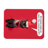 Magnet Flexible Joyeux Noël Funny Chat en tenue de vacances (Horizontal)