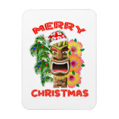 Magnet Flexible Joyeux Noël Funny Père Noël Tiki (Vertical)
