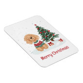 Magnet Flexible Joyeux Noël Goldendoodle Chien (Côté Droit)