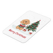 Magnet Flexible Joyeux Noël Goldendoodle Chien (Côté Gauche)