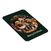 Magnet Flexible Joyeux Noël Goldendoodle Chiens de chiot (Côté Droit)