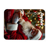 Magnet Flexible Joyeux Noël Le Père Noël s'est endormi FPM (Horizontal)