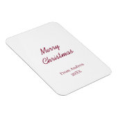 MAGNET FLEXIBLE JOYEUX NOËL MARON DE NOM 20XX SIMPLE MINIMAL (Côté Droit)