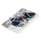 Magnet Flexible Joyeux Noël moderne Photo chic Script Joyful (Côté Gauche)