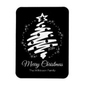 Magnet Flexible Joyeux Noël Noir Fête Moderne Frigo (Vertical)