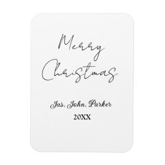 MAGNET FLEXIBLE JOYEUX NOËL NOM ANNÉE 20XX SIMPLE MINIMALISTE