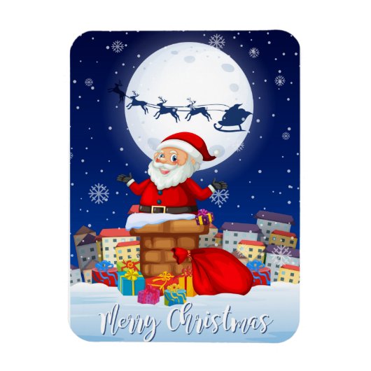 Magnet Flexible Joyeux Noël Père Noël (Vertical)