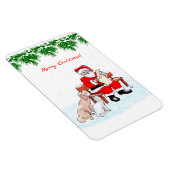 Magnet Flexible Joyeux Noël - Père Noël avec chat et chien (Côté Droit)