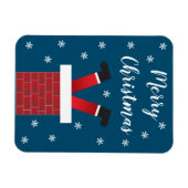 Magnet Flexible Joyeux Noël Père Noël Pieds Snowflakes (Horizontal)