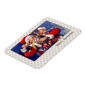 Magnet Flexible Joyeux Noël. Père Noël vintage (Côté Gauche)