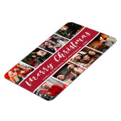 Magnet Flexible Joyeux Noël Photo Collage Calligraphie (Côté Gauche)