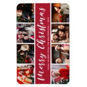 Magnet Flexible Joyeux Noël Photo Collage Calligraphie (Vertical)