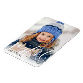 Magnet Flexible Joyeux Noël Photo moderne Script Joyful Chic (Côté Gauche)