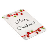 Magnet Flexible Joyeux Noël Rouge et Vert Ornements (Côté Droit)