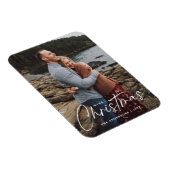 Magnet Flexible Joyeux Noël Script photo de vacances (Côté Droit)