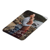 Magnet Flexible Joyeux Noël Script photo de vacances (Côté Gauche)