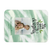 Magnet Flexible Joyeux Noël Script photo voeux de vacances (Horizontal)