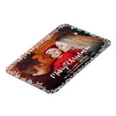 Magnet Flexible Joyeux Noël Script Snowflakes Photo (Côté Gauche)